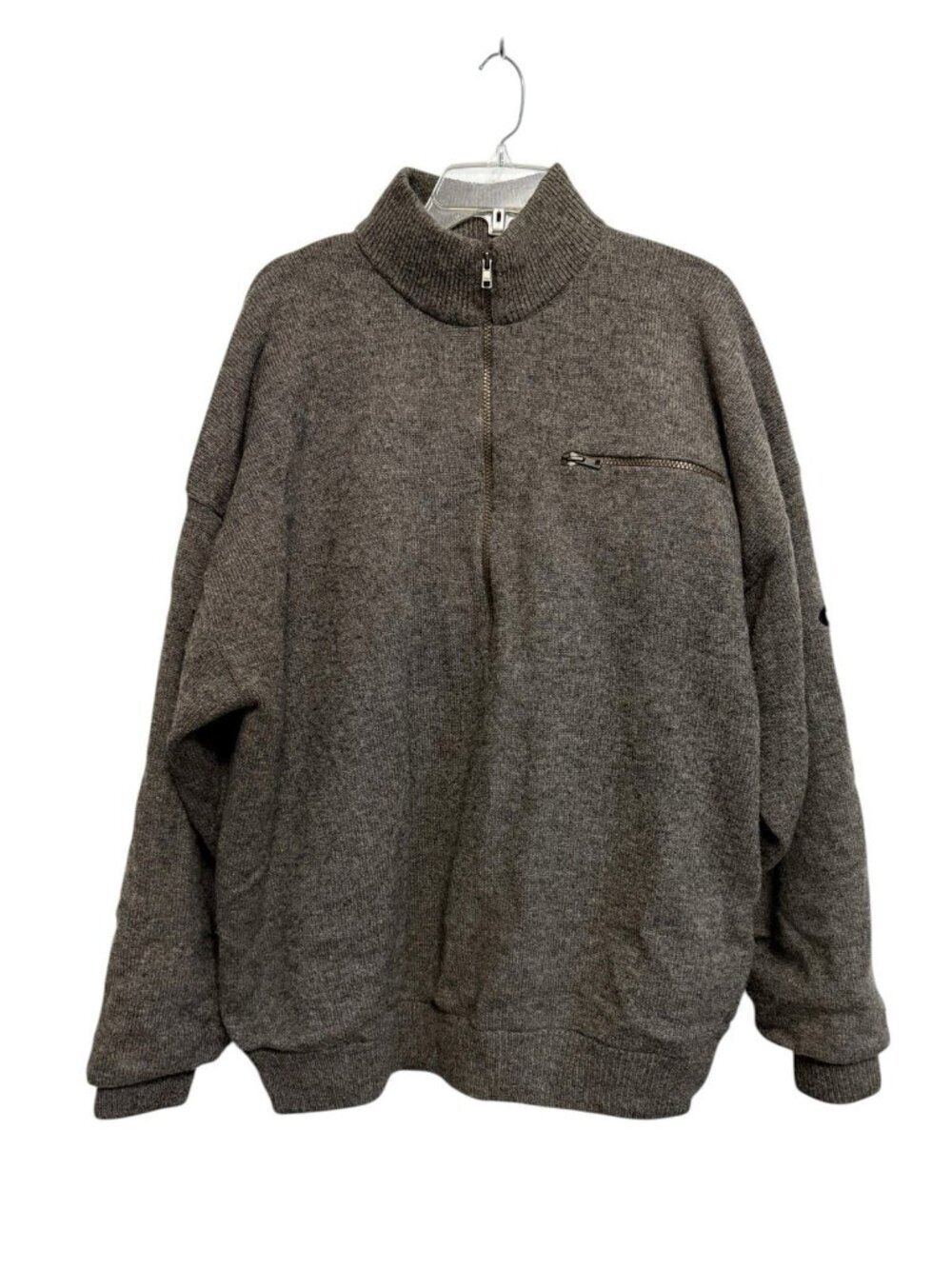 Cabelas Gore Windstopper Sweater Mens Size XL Brown 1/2 Zip Wool Blend  Pullover